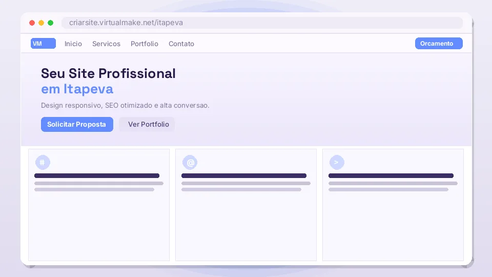 Site profissional criado para empresa em Itapeva/SP